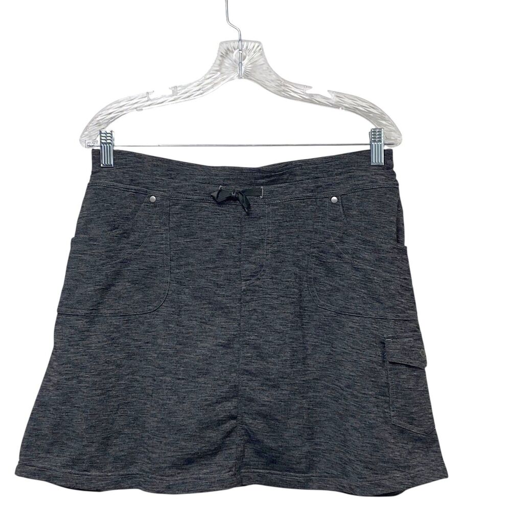 KUHL Skort Womens Medium M Gray Elastic Waist Pull On Pockets Tennis Golf Skirt